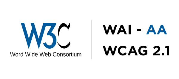 Word Wide WebConsortium + WAI AA + WACAG 2.1 logotipoa